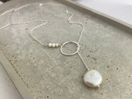 Mist Coastline Lariat — Silver