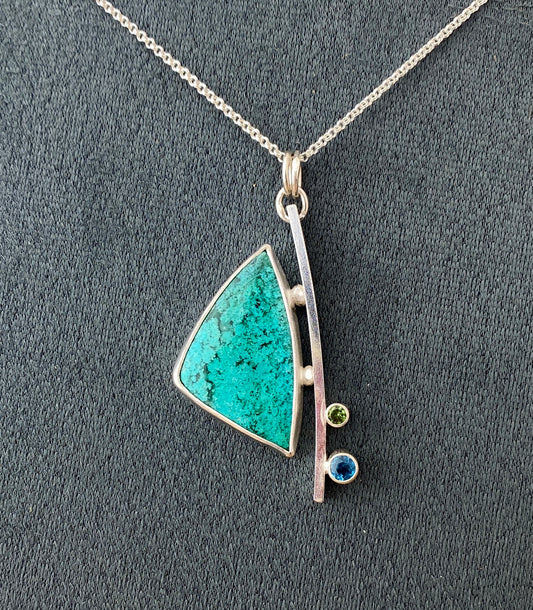 Ascent Gem Silica Chrysocolla Necklace
