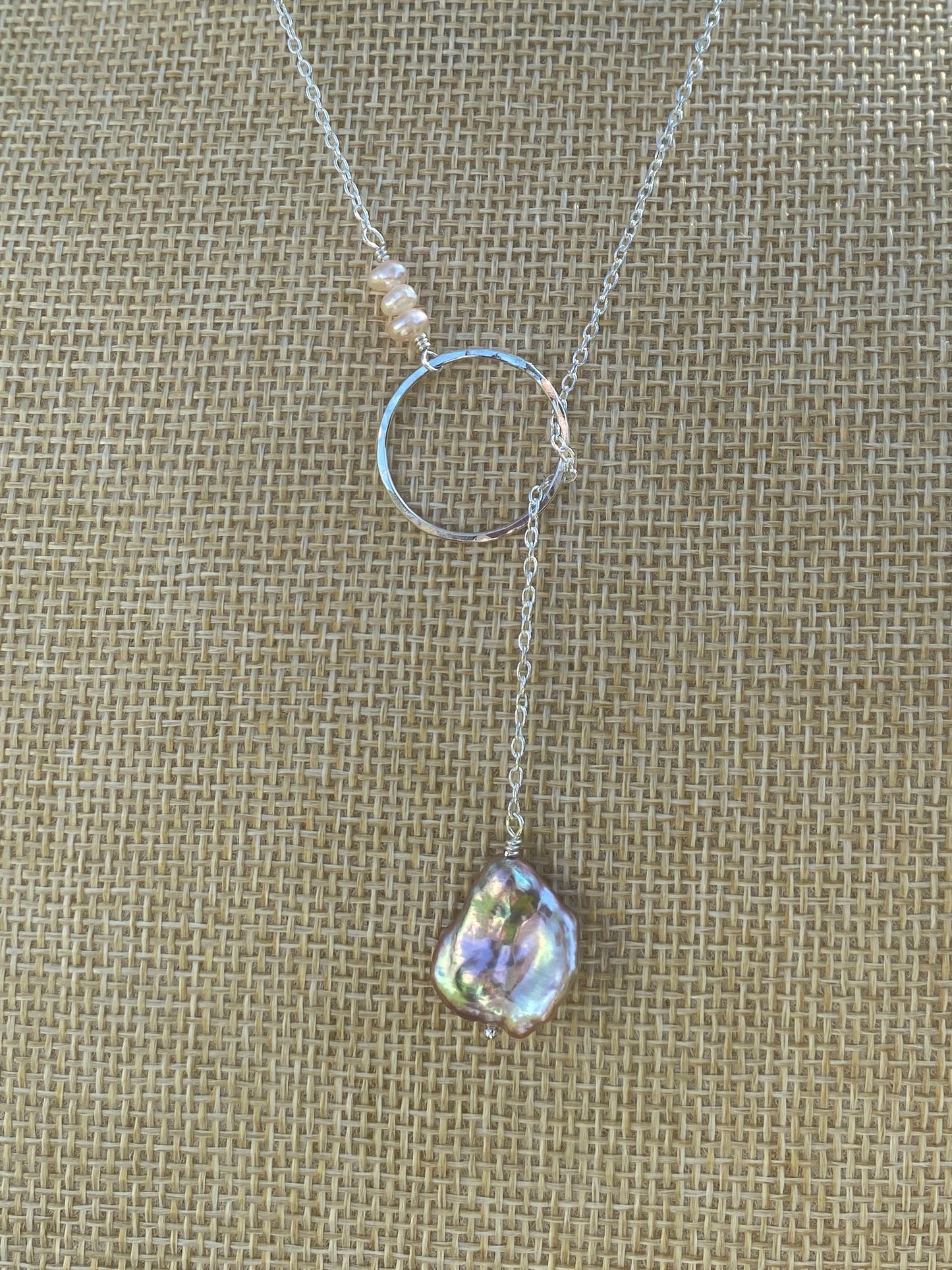 Blush Coastline Lariat — Silver