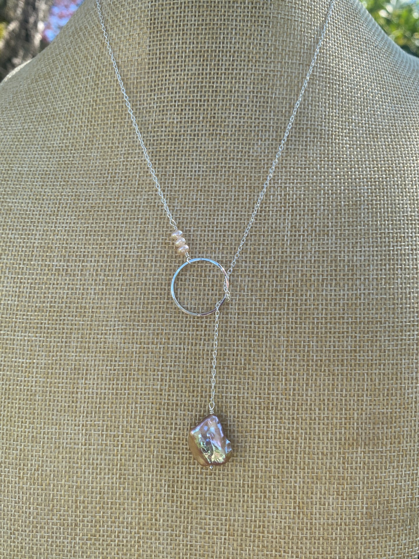 Blush Coastline Lariat — Silver