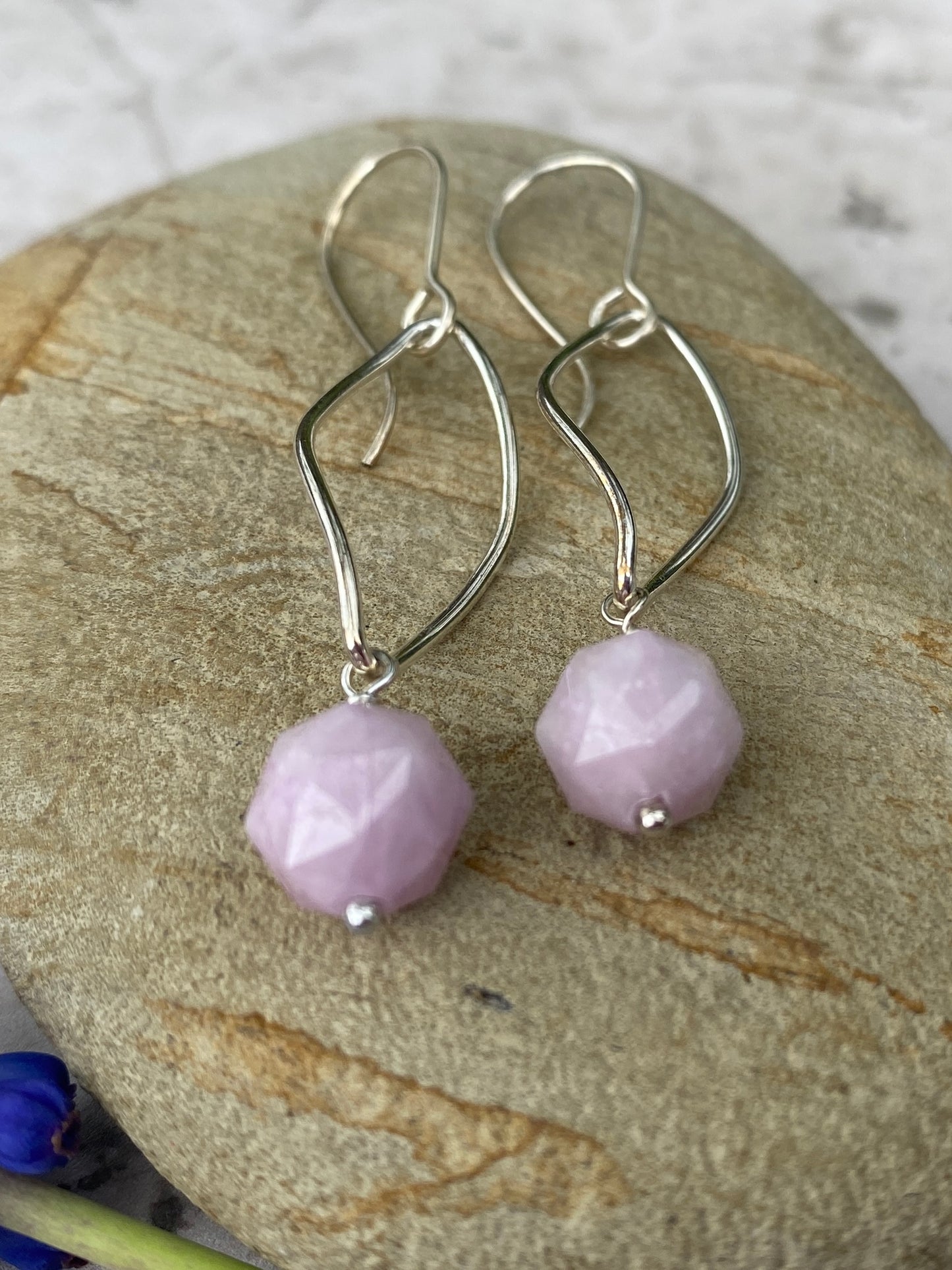 Kunzite Twist Drops - Silver