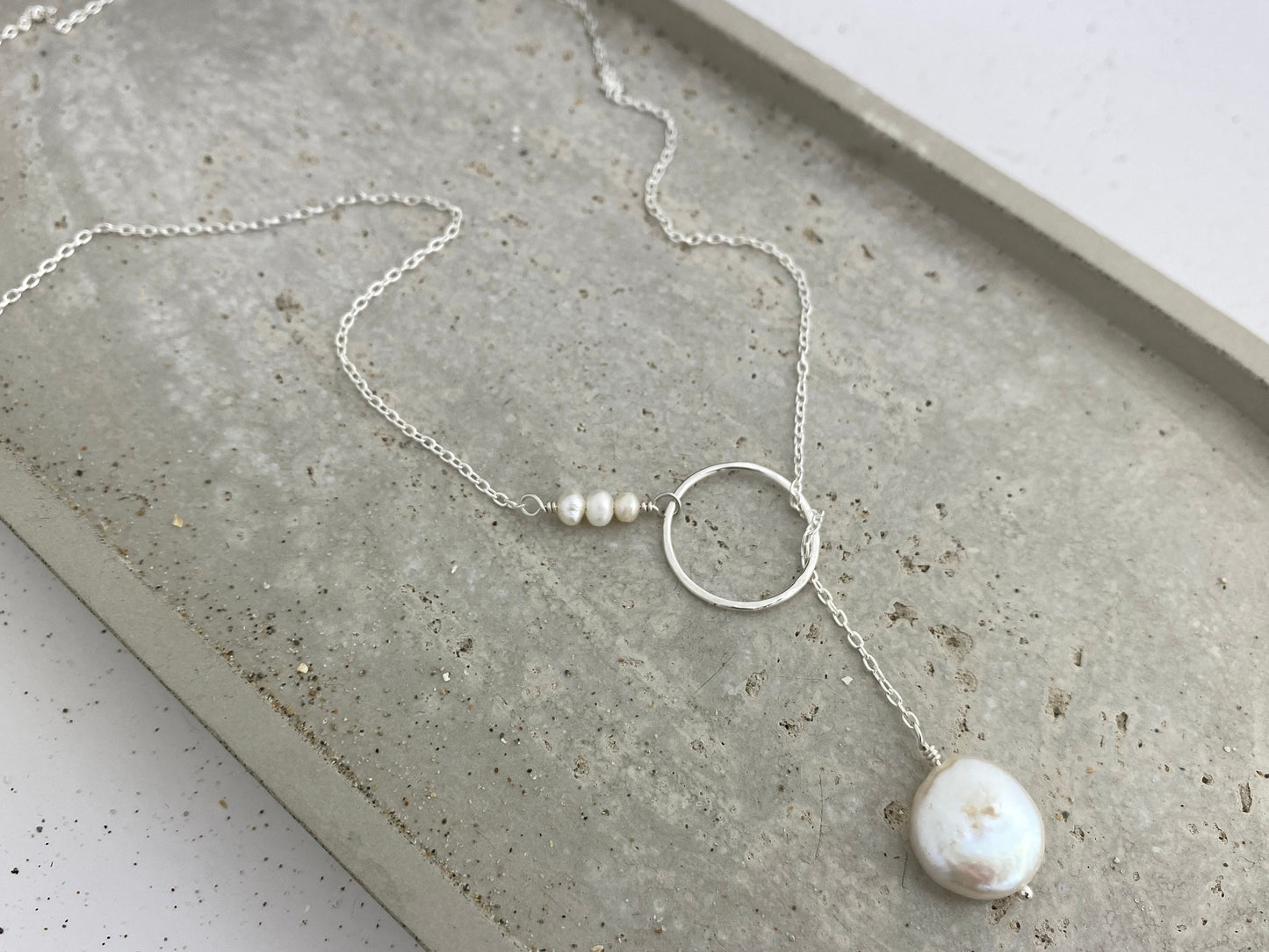 Mist Coastline Lariat — Silver