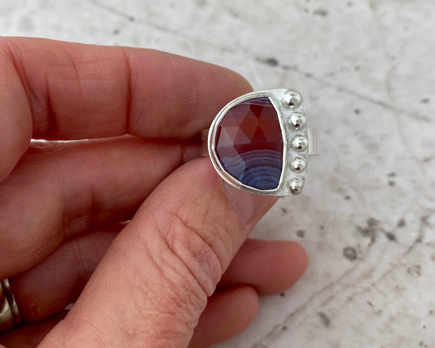 Rhythm Botswana Agate Ring | Sterling Silver | Sz 9