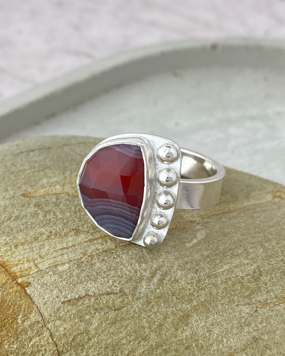 Rhythm Botswana Agate Ring | Sterling Silver | Sz 9